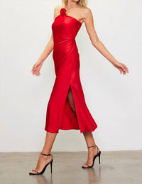 Skies Are Blue - Vanessa Diamante Strap Satin Slip Halter Dress