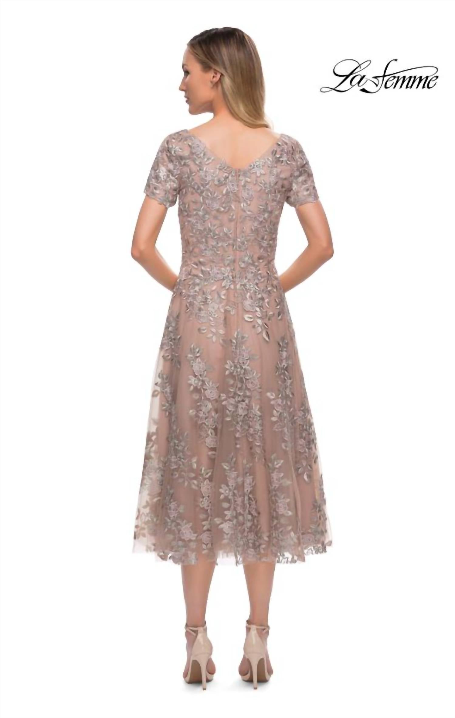 La Femme - Tea Length Tulle Dress