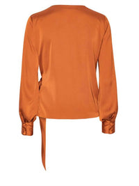 Karmamia Women's Ines Blouse in copper - women's blouse - detail view