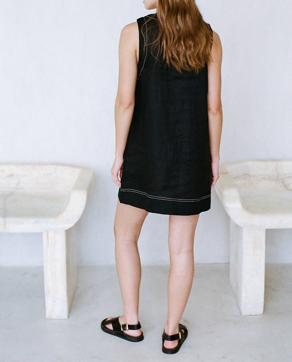By Together Milano Mini Dress in black - women's dress - alternate view