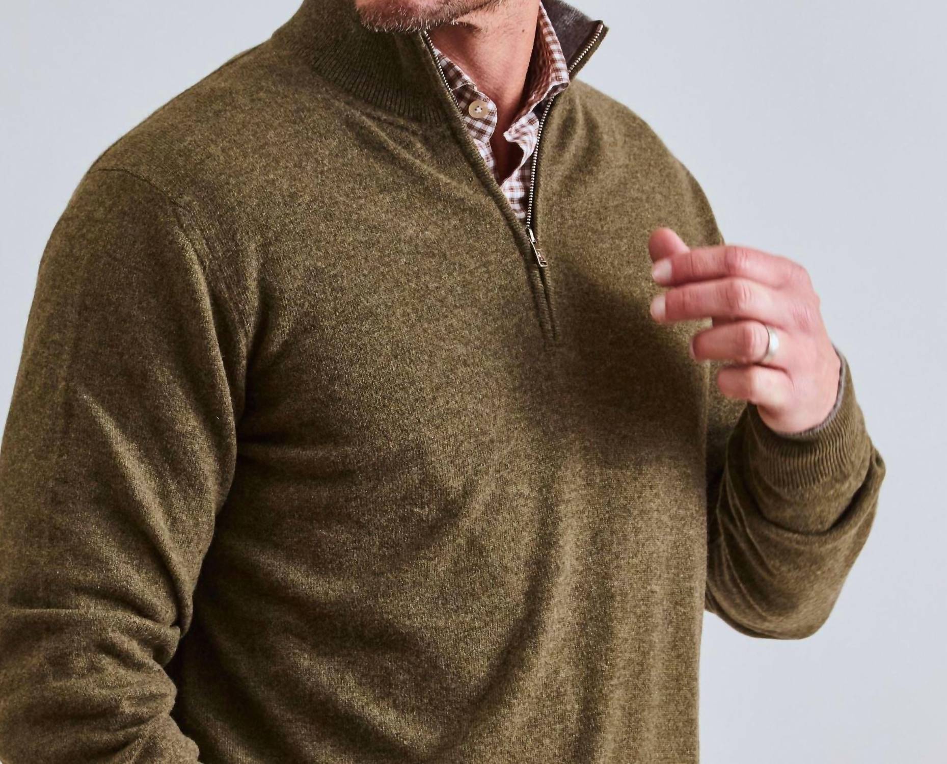 Fioroni Cashmere - Men's Quarter-zip Cashmere Sweater