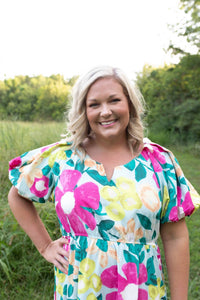umgee Mint Bliss Midi Dress in multicolor - women's dress - alternate view