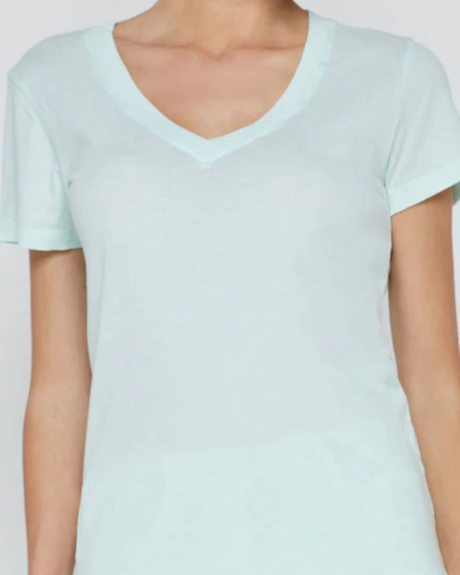L'Agence - Becca Short Sleeve V-neck Tee