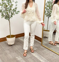 Sunday Edition - Embroidered Chiffon Blouse