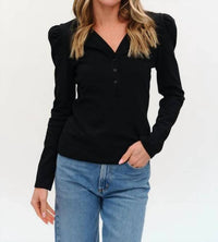 Six/Fifty - Emily Long Sleeve Ribbed Top