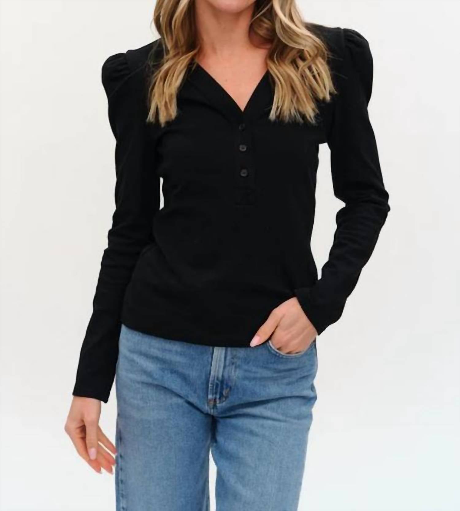 Six/Fifty - Emily Long Sleeve Ribbed Top