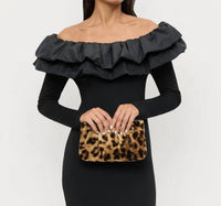 Loeffler Randall - Women's Serena Gathered Velvet Clutch