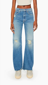 Mother - Lasso Sneak Chew Wide Leg Jeans