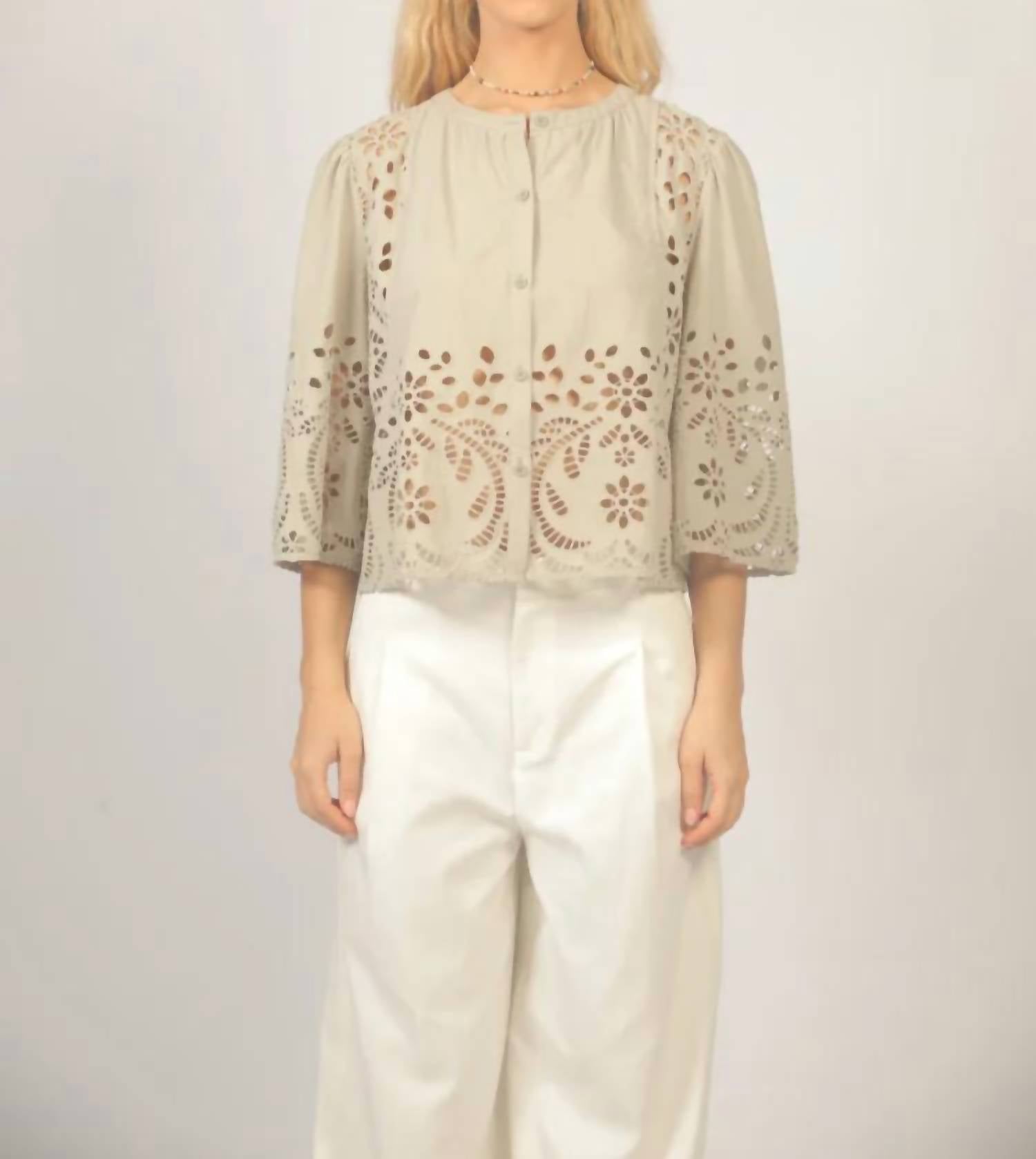 See U Soon - Broderie Anglaise Top