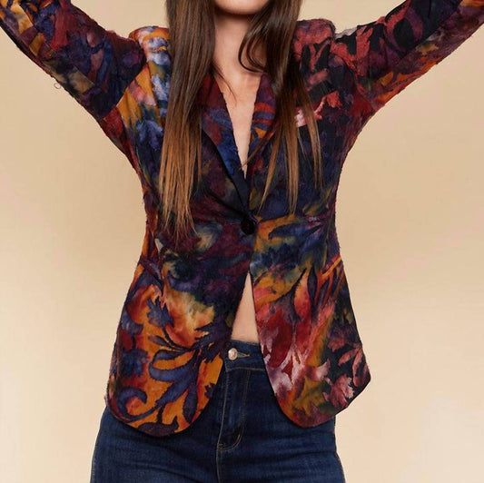 Oolala - Burnout Floral Blazer