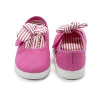 Victoria - Girls' Slip On Canvas Bow Shoes