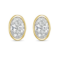 Diana M Jewels - Women's Oval Lab-grown Diamond Stud Earrings (1.50 Tcw) - Petite