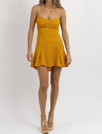 Olivaceous - Pinstripe Mini Dress