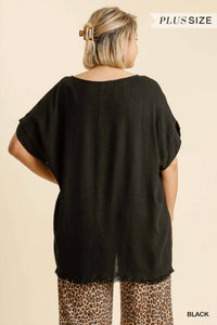 Umgee - Frayed Hem Top