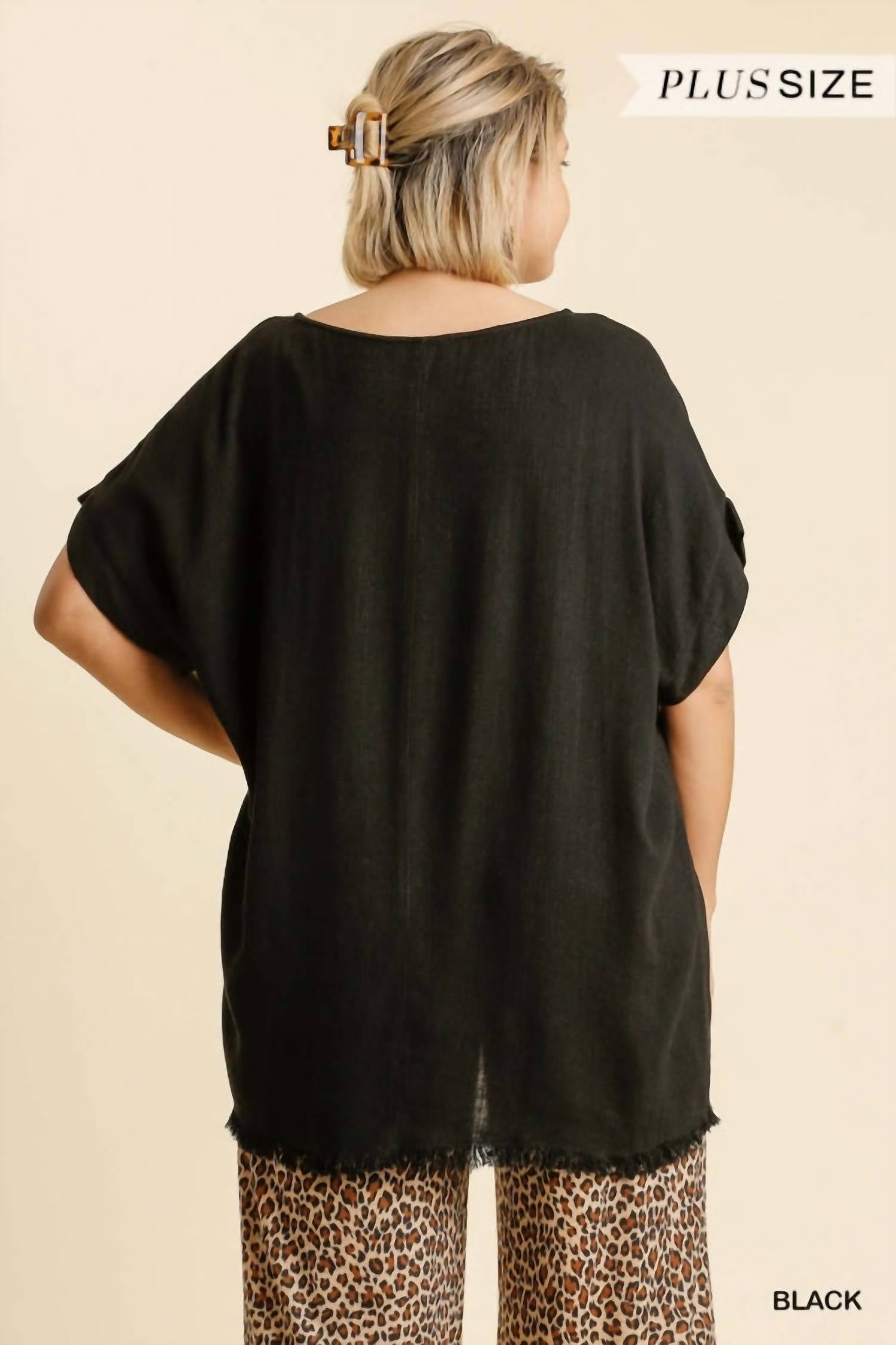 Umgee - Frayed Hem Top