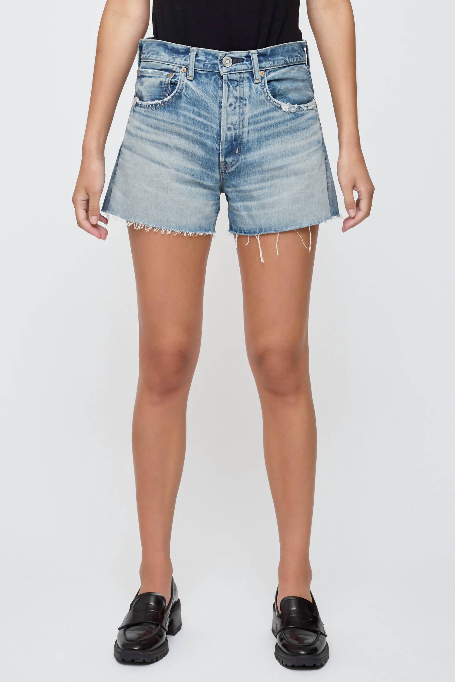 Moussy Women's Bayville Shorts in blue - women's shorts