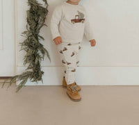 Rylee + Cru Baby's Trucks Long Sleeve Pant Set in cream - item - detail view