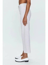 PISTOLA Penny Crop High Rise Wide Leg Denim Pants in lavendar haze snow - women's pants - alternate view