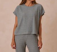 Rylee + Cru - Adult Cozy Cozy Knit Top And Pant Set