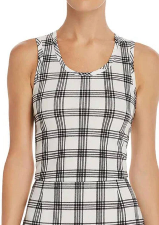 Aqua - Plaid Racerback Tank Top