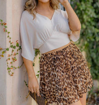 Rokoko - Leopard Chiffon Pleated Skirt