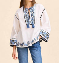 Mille - Angelica Tassel Tie Top