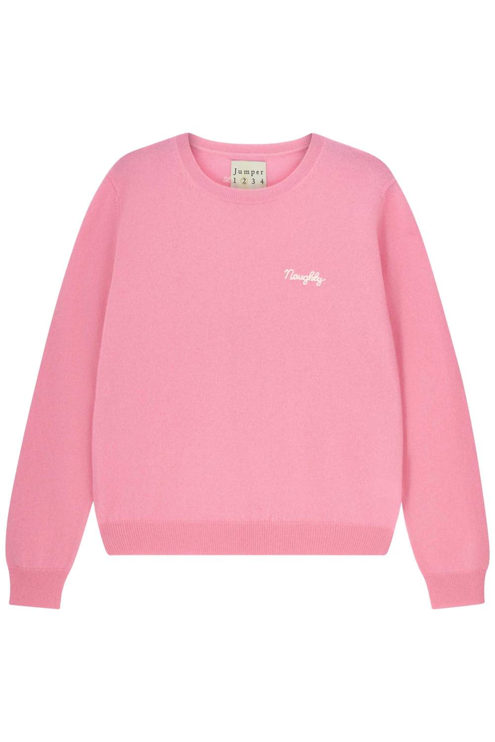Jumper1234 Cashmere Naughty Crew Sweater in candy - women's sweater - alternate view