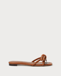 Loeffler Randall - Women's Hadley Leather Bow Flat Sandal