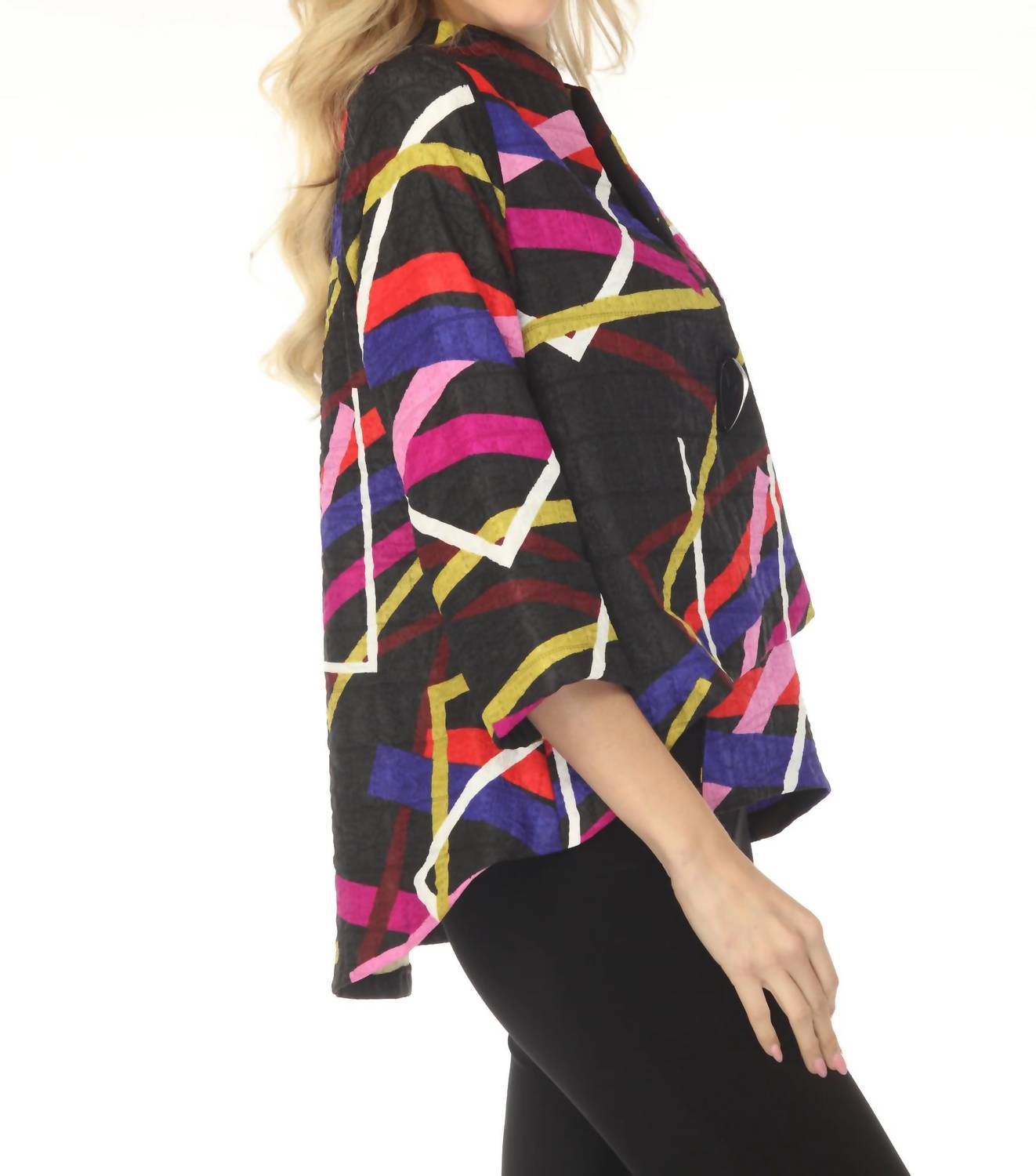 Joseph Ribkoff - Abstract Textured Trapeze Jacket