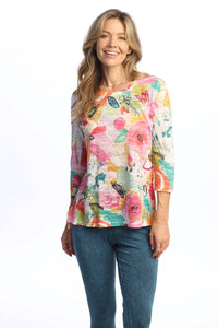 Jess & Jane - Sangria Burnout High Low Top