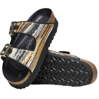 BIRKENSTOCK Women's Arizona Pap French Piping Sandals in gold - women's sandal - detail view