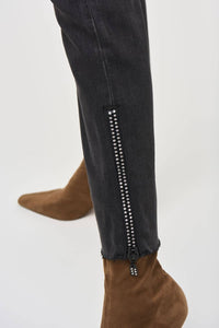 Joseph Ribkoff - Embellished Ankle Zip Slim Jean