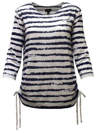 Links - Women's Striped Drawstring Top