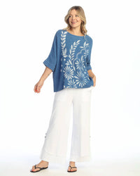 Jess & Jane - Napoli Mineral Washed Double Gauze Poncho Top