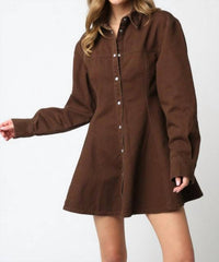 Olivaceous - Lea Button Dress