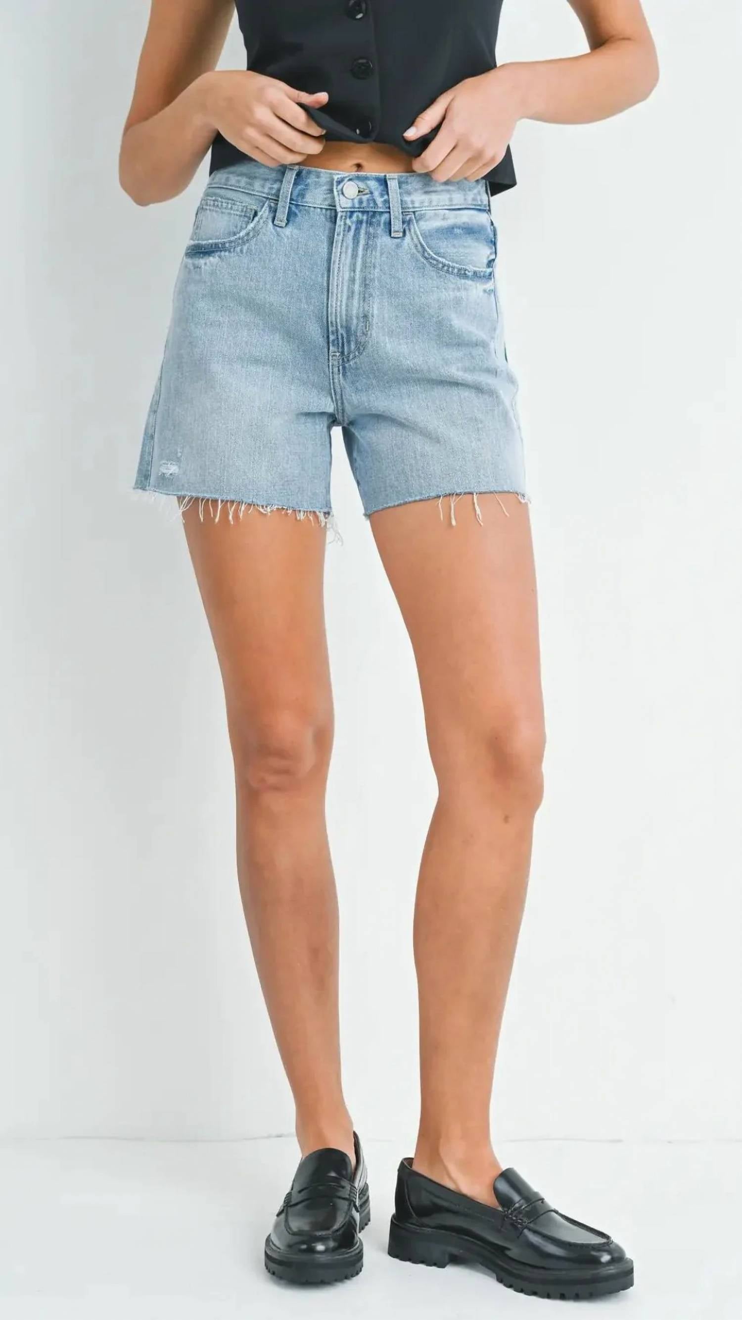 Just Black Denim - Longer Length Jean Short