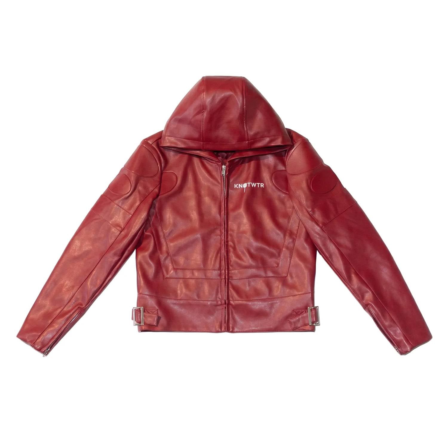 Knotwtr - I’m Worth A Lot Hooded Leather Jacket