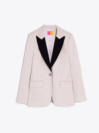 Vilagallo - Contrast Lapel Heather Jacket