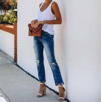 Special A - Mid Rise Kick Flare Crop Jeans