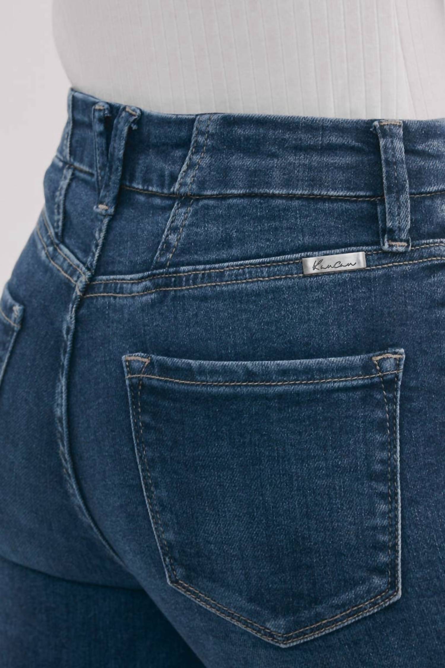Kancan - High-rise Super Flare Western Jeans