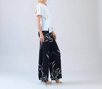 CLARA SUNWOO Crew Neck Flutter Short Sleeve Blouse in white - women's blouse - detail view