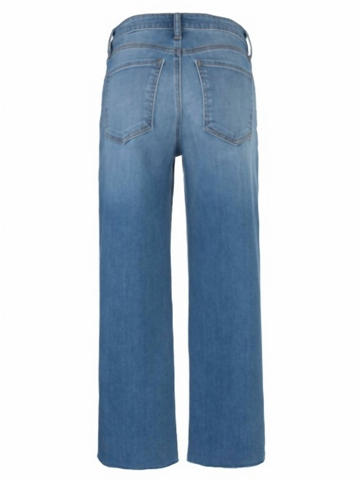 KUT FROM THE KLOTH Charlotte High Rise Wide Leg With Raw Hem Jeans in soaring wash - women's jeans - view 5