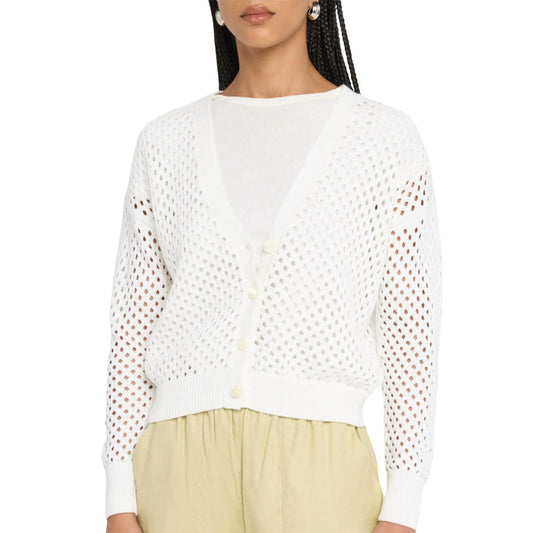 Autumn Cashmere - Solid Mesh Cardigan