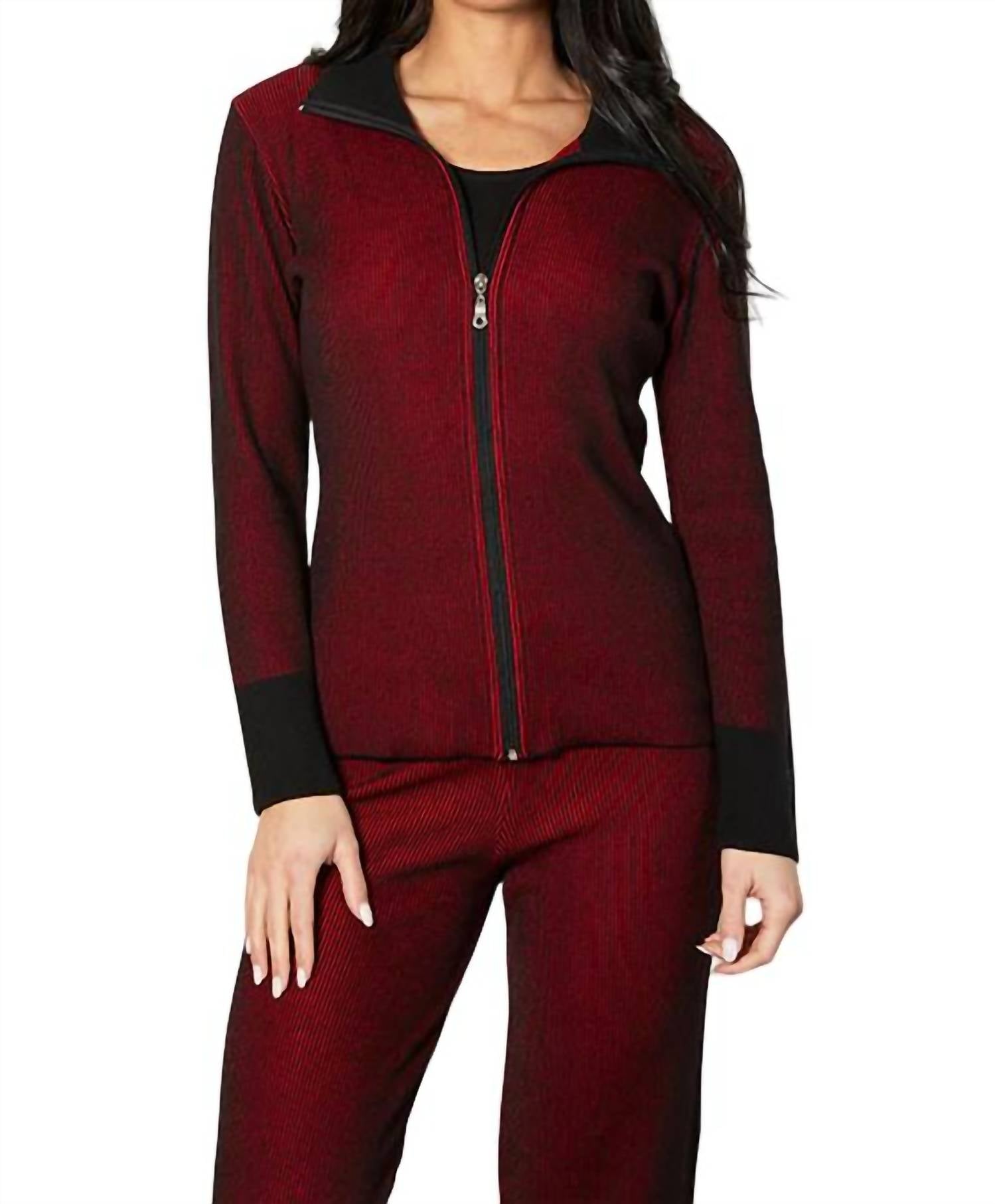 Two Tone Ribbed Cardigan