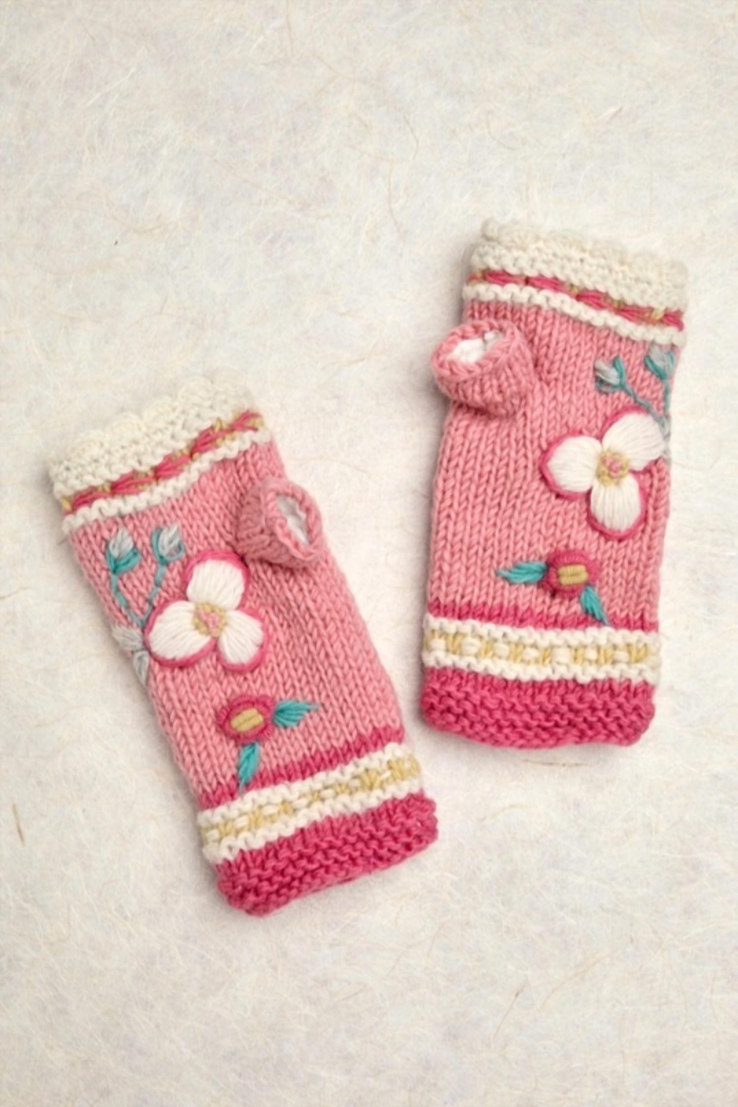 By Many Hands - Women's Color Block Knit Handwarmers