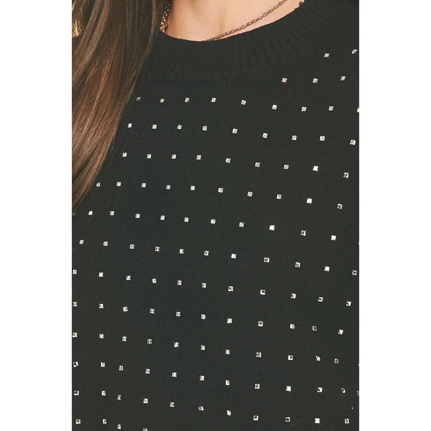 Pinch - Elowen Rhinestone Knit Top