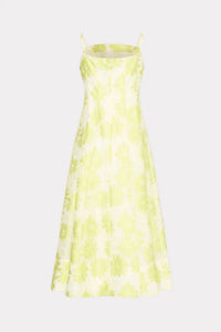 Milly - Striped Floral Fil Coupé Dress