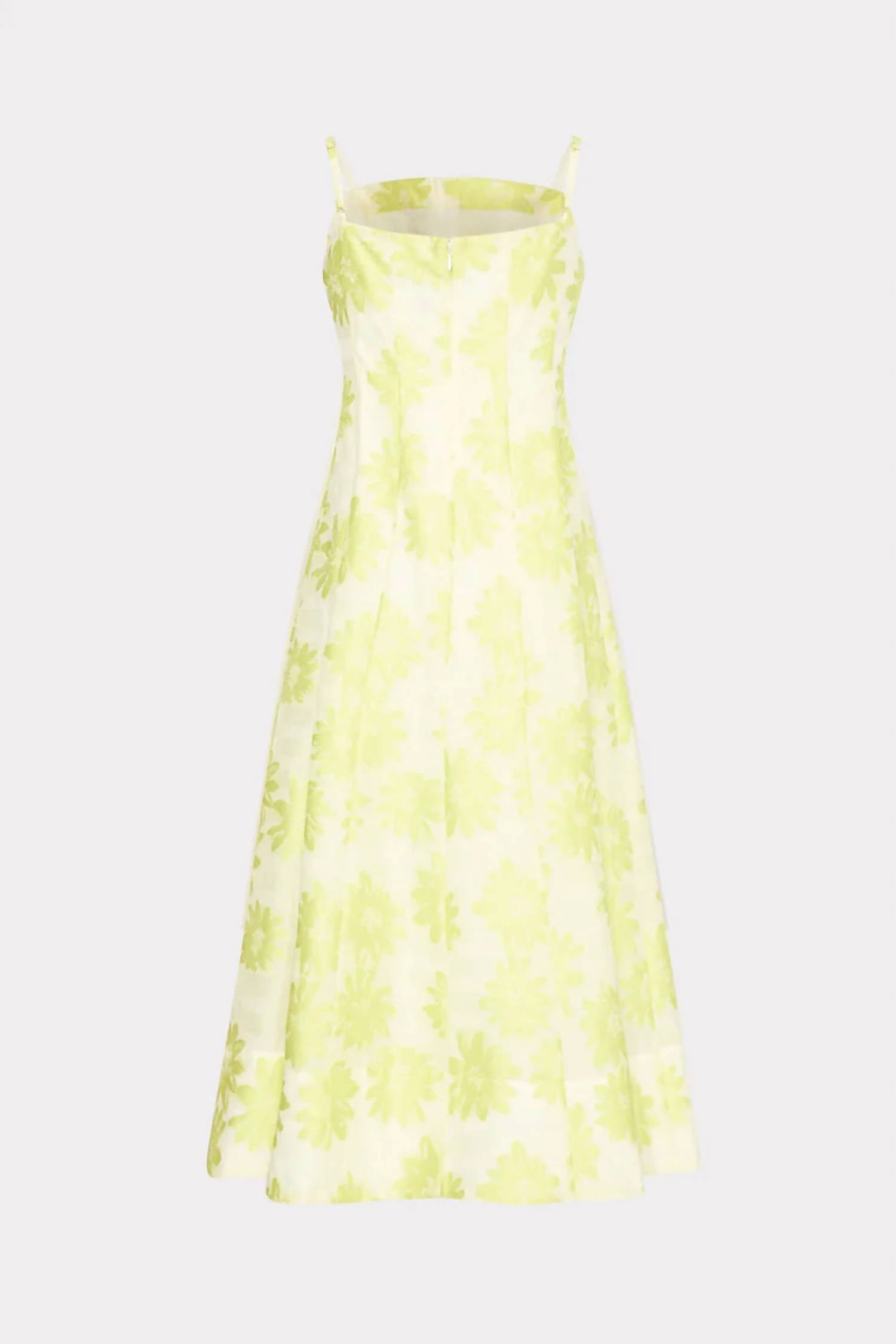 Milly - Striped Floral Fil Coupé Dress
