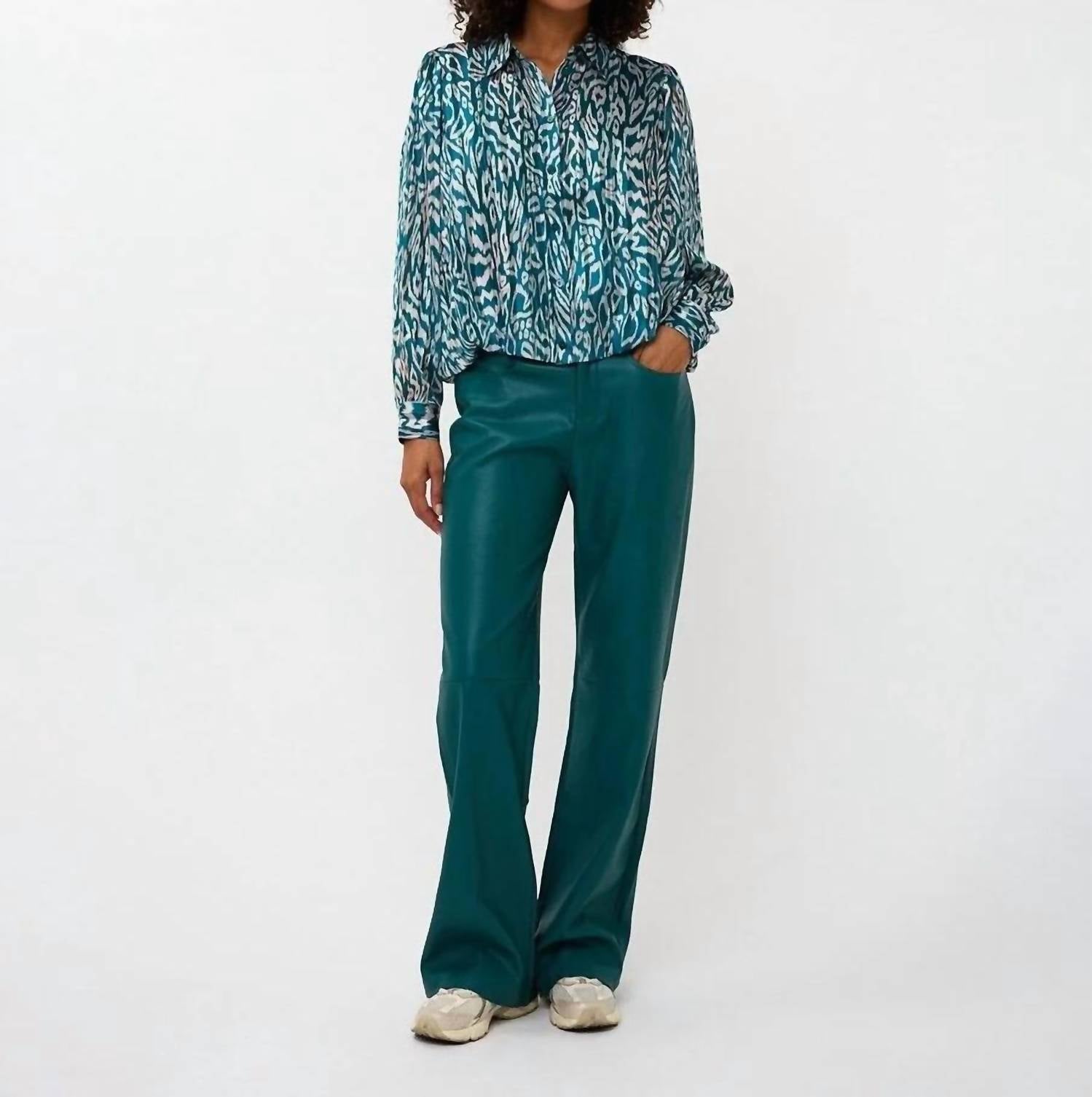 Esqualo - Crystal Glow Puffed Blouse