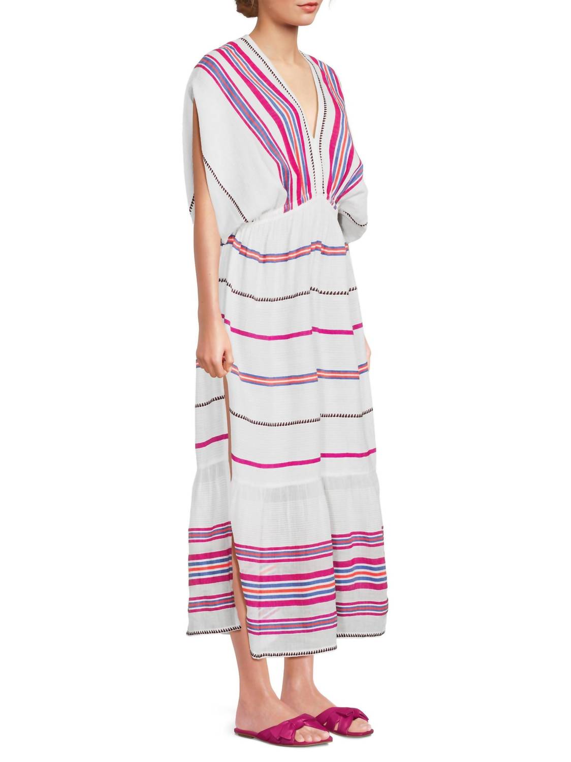 Lemlem - Leila Plunge Midi Dress